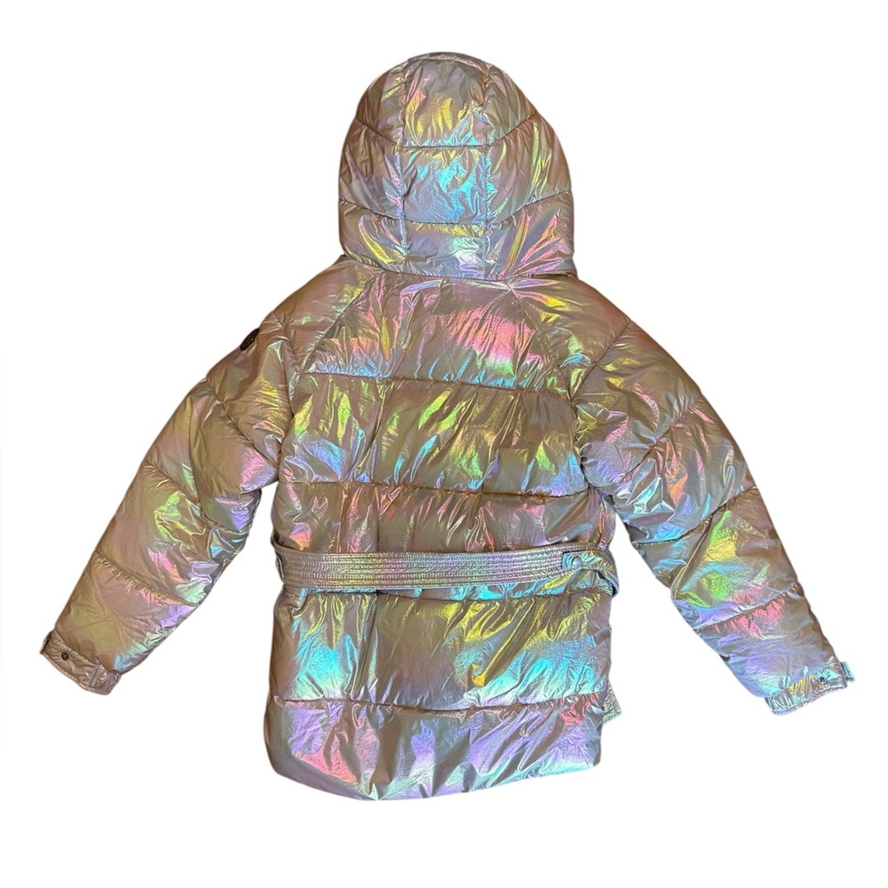 NOIZE champagne hooded and belted puffy jacket Size:M - Picture 5 of 10